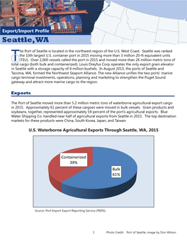 Seattle, WA Export/Import Profile