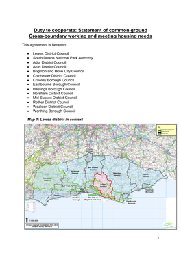 Statement of Common Ground Cross-Boundary Working and Meeting Housing Needs