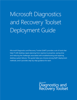 Microsoft Diagnostics and Recovery Toolset Deployment Guide