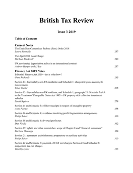 Finance Act Issue 2019