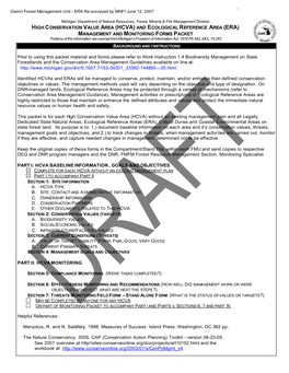 Draft Gwinn FMU ERA Harlow Lake Mgt Plan Revised Kh 11 01 …