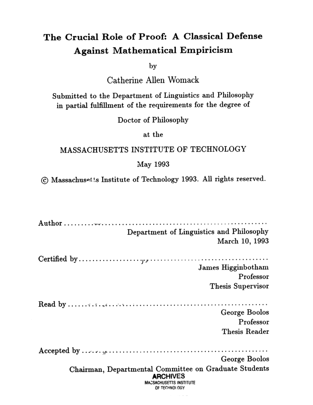 A Classical Defense Against Mathematical Empiricism