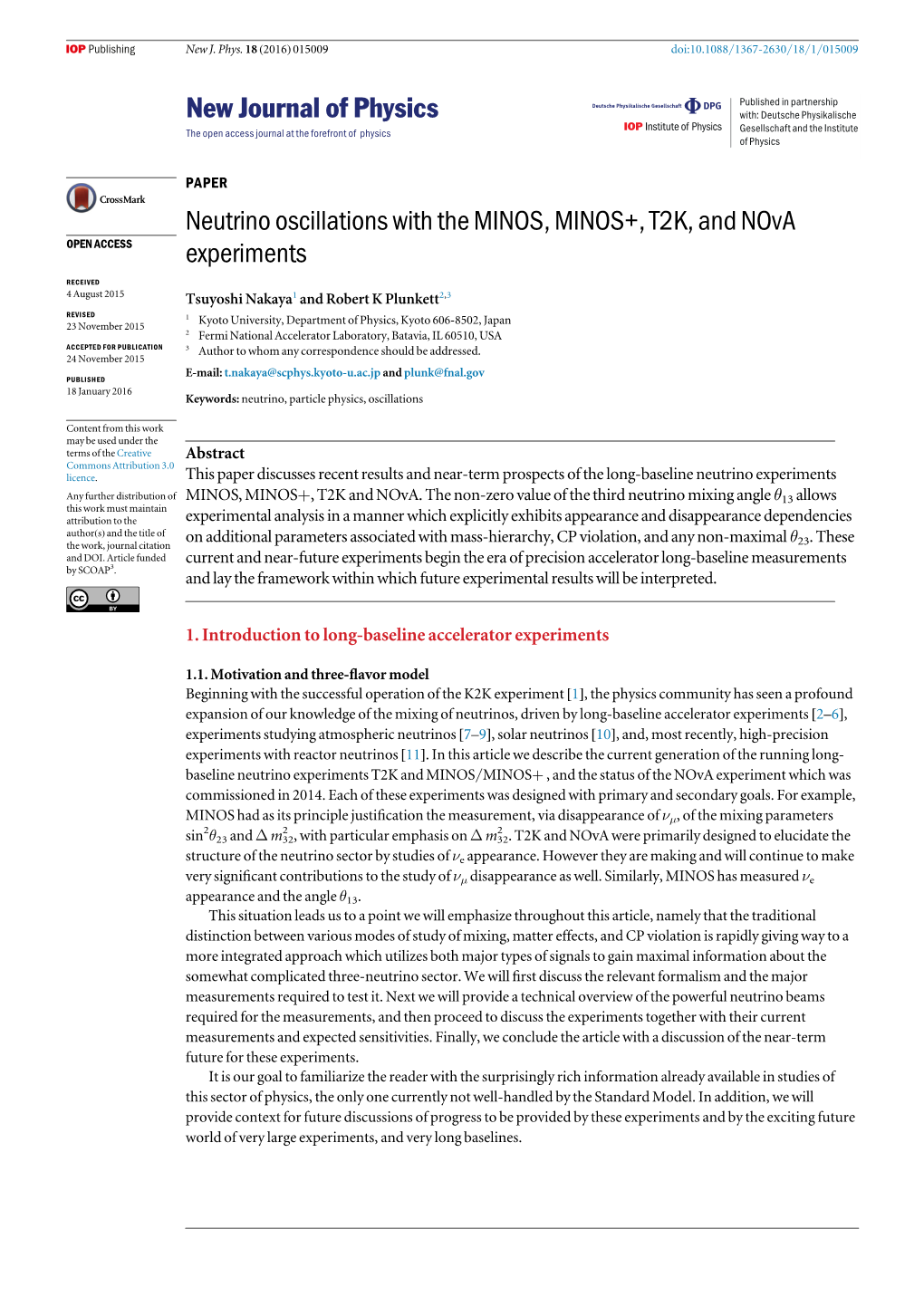 Neutrino Oscillations with the MINOS, MINOS+, T2K, and Nova Experiments