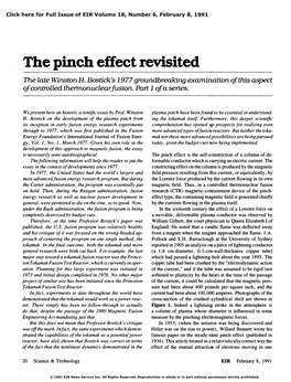 The Pinch Effect Revisited