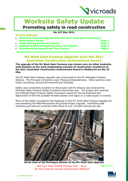 Worksite Safety Update Promoting Safety in Road Construction