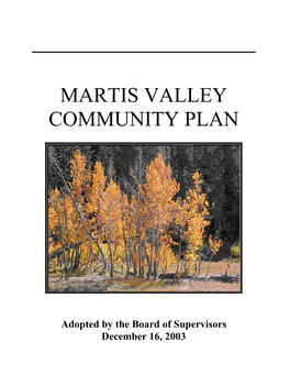 Martis Valley Community Plan