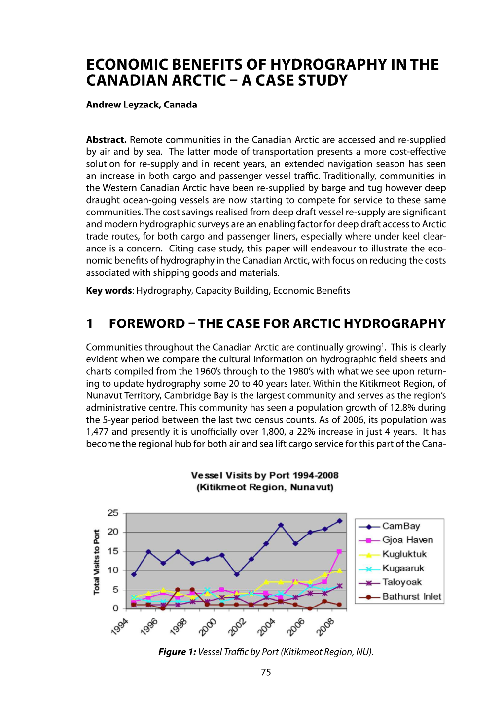 Economic Benefits of Hydrography in the Canadian Arctic – a Case Study