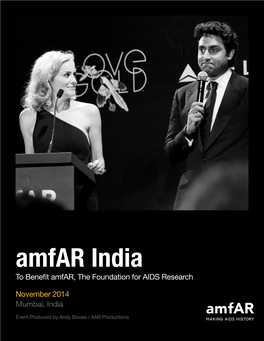 Amfar India to Benefit Amfar, the Foundation for AIDS Research