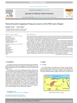 Natural Hazards Mapping of Mega Sea Waves on the NW Coast of Egypt