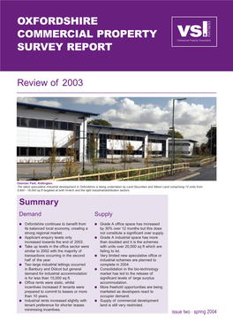 Oxfordshire Commercial Property Review 2003