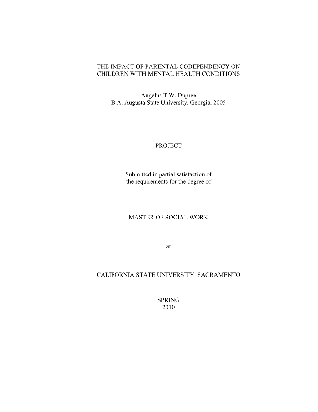 The Impact of Parental Codependency on Children with Mental Health Conditions