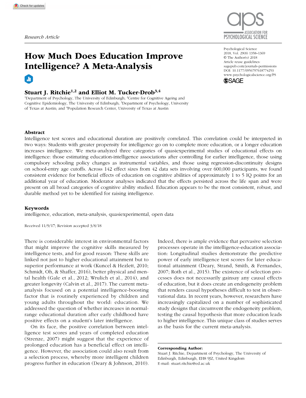 How Much Does Education Improve Intelligence?