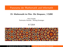 Panorama Der Mathematik Und Informatik