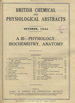 British Chemical Physiological Abstracts A