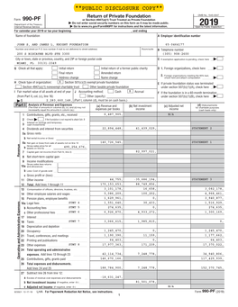 Tax Year 2019 Knight Foundation Form 990-PF