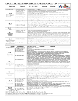 2015 – CAC/CACIB Zaterdag Samedi 22