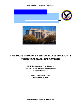 Drug Enforcement Administration's International Operations