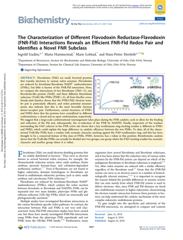 The Characterization of Different Flavodoxin Reductase