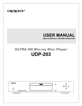 UDP-203 User Manual
