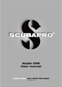 Scubapro Aladin One Manual