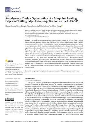 Aerodynamic Design Optimization of a Morphing Leading Edge and Trailing Edge Airfoil–Application on the UAS-S45