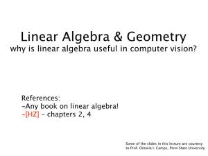 Linear Algebra & Geometry