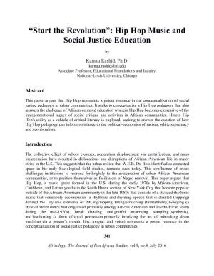 Hip Hop Music and Social Justice Education