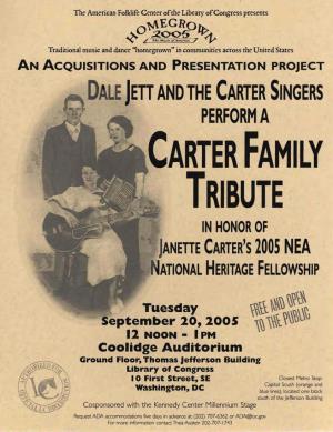Dale Jett and the Carter Singers Perform A
