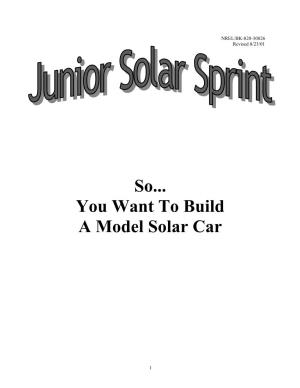 Junior Solar Sprint