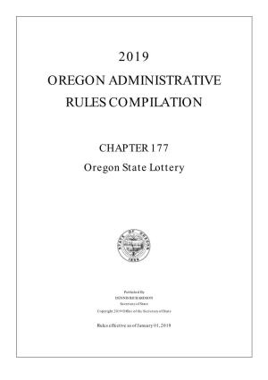 2019 Oregon Administrative Rules Compilation