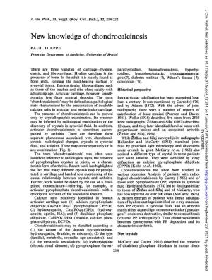New Knowledge of Chondrocalcinosis