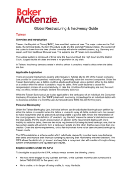 Global Restructuring & Insolvency Guide