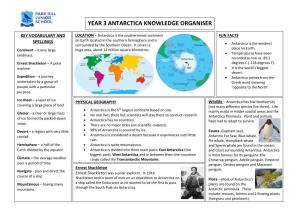 Year 3 Antarctica Knowledge Organiser