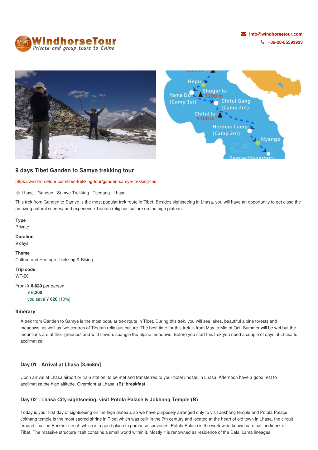 9 Days Tibet Ganden to Samye Trekking Tour