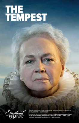 The Tempest, in Which I’M Delighted to Direct Martha Henry, Is a Play About the Yearning to Be Released From