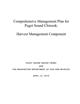 Comprehensive Management Plan for Puget Sound Chinook
