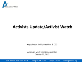 Activists Update/Activist Watch