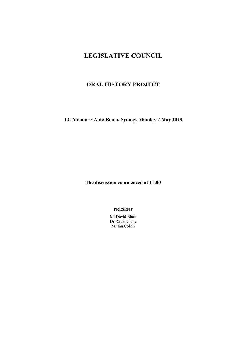 Legislative Council