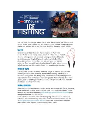 I Fish NY Guide to Ice Fishing