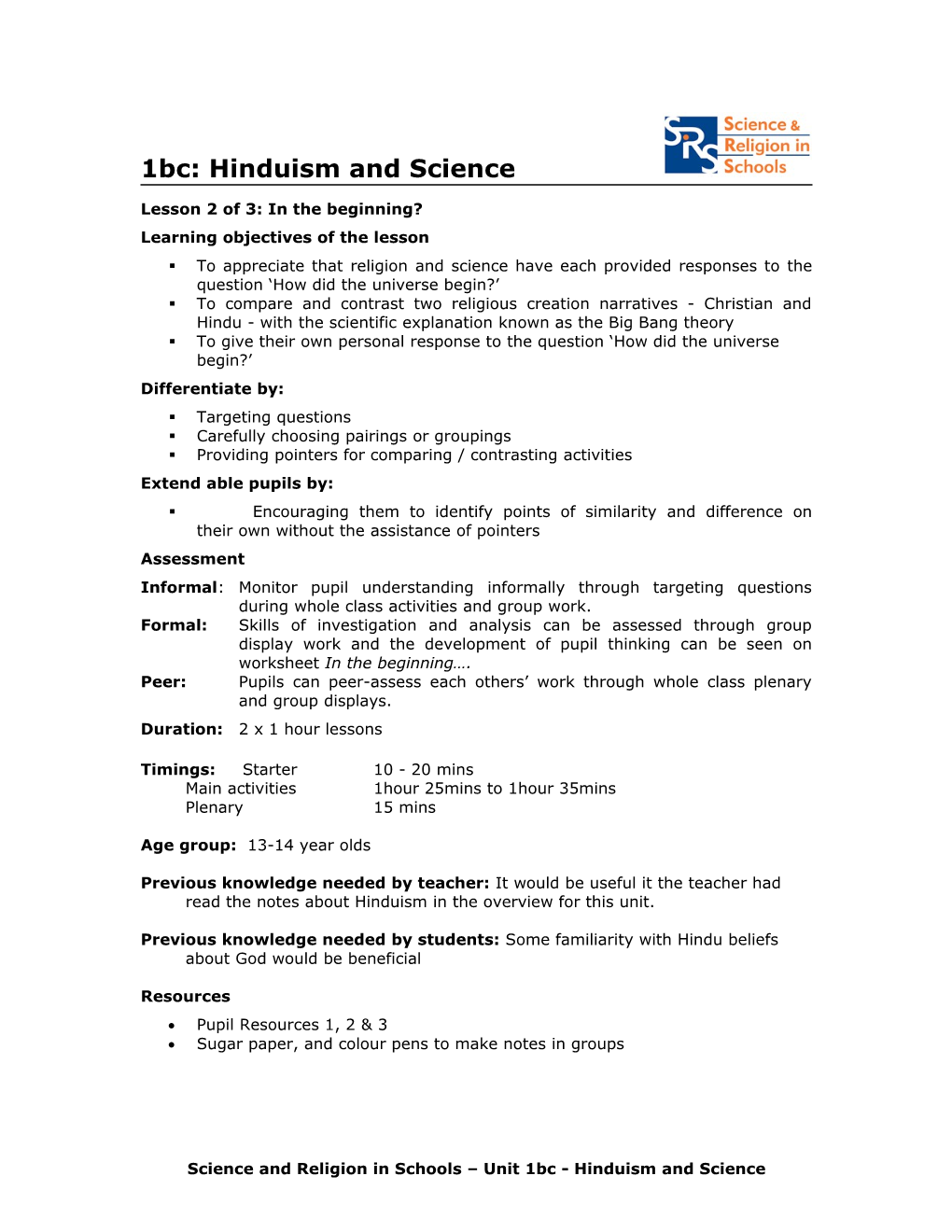 1Bc Hinduism and Science