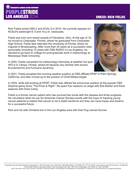Rich Fields Joined CBS 2 and KCAL 9 in 2010