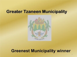 Greater Tzaneen Municipality Greenest Municipality Winner