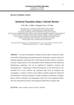 Sardinian Population (Italy): a Genetic Review