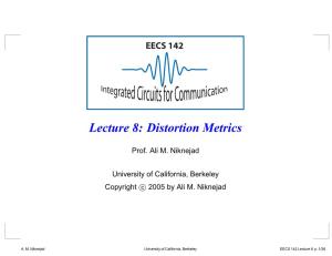 Lecture 8: Distortion Metrics
