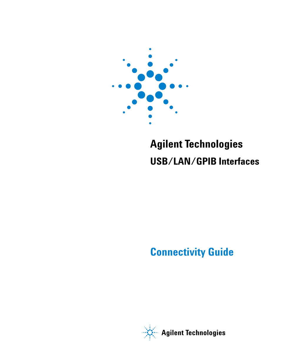 Agilent Technologies Connectivity Guide