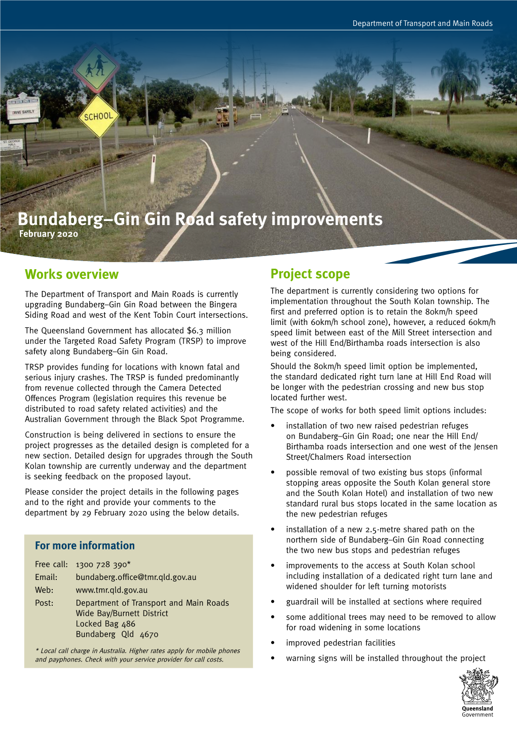 Bundaberg–Gin Gin Road Safety Improvements February 2020