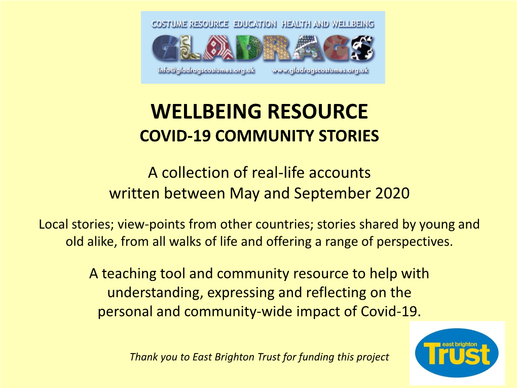 Covid Wellbeing Resource