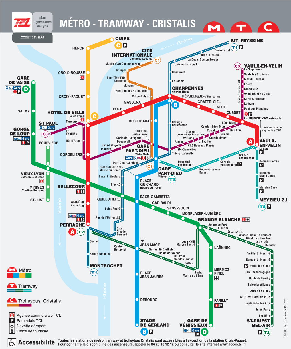 Plan Métro, Tramway Et Cristalis Du Réseau