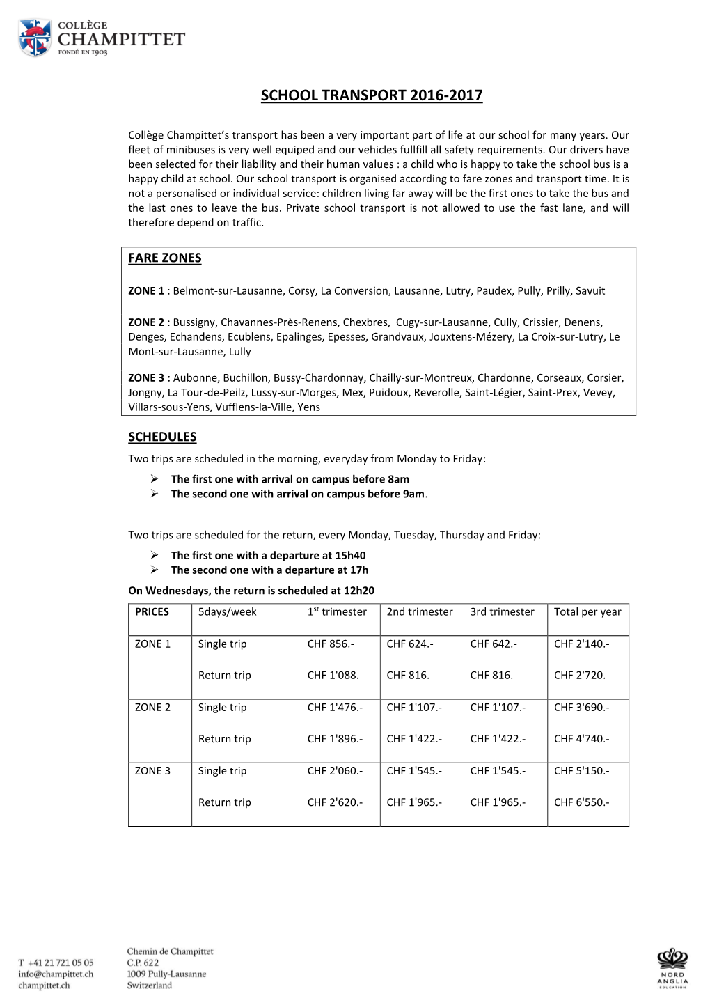 School Transport 2016-2017