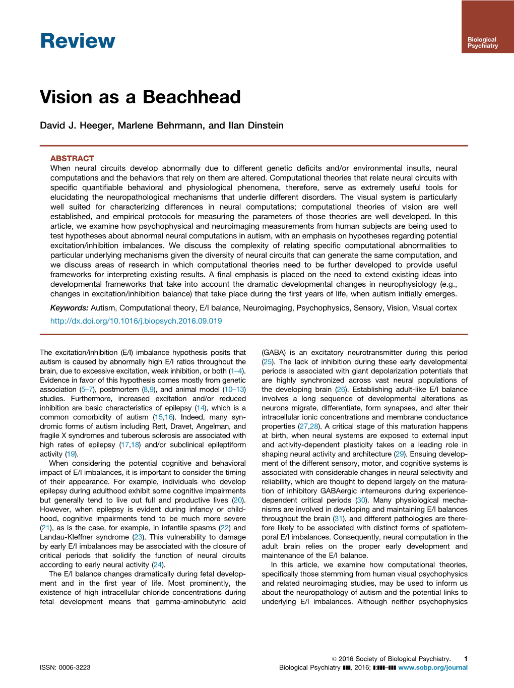 Vision As a Beachhead